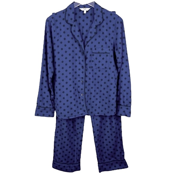 Van Winkle Polka Dot Portuguese Flannel Pajama Set - Picture 1 of 16